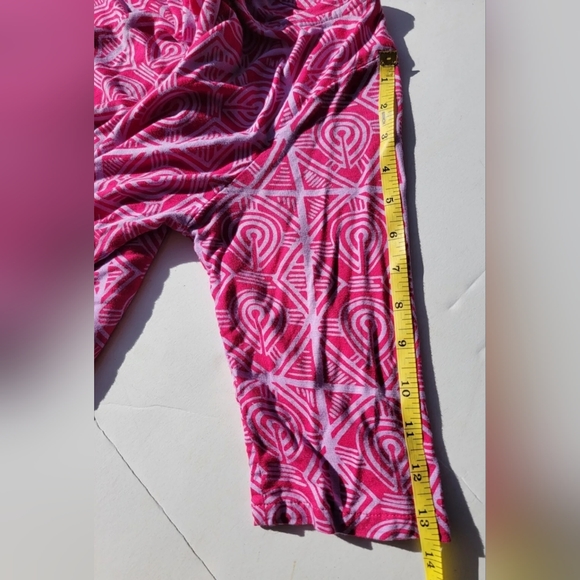 ❌️SOLD❌️ NOANOA Tunic Lily Top Pink Hawaiia Aloha Size L Quarter sleeve - Picture 5 of 8